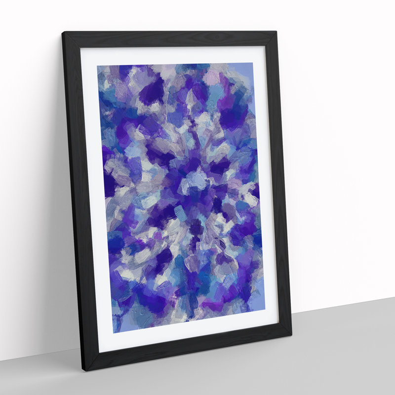 XV1022-2633X Magical Glow Abstract - Single Picture Frame Print, Black, 64cm H x 46cm W x 2cm D