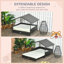 Maison d'extérieur extensible en rotin avec toit, blanc crème-317416192-317416193