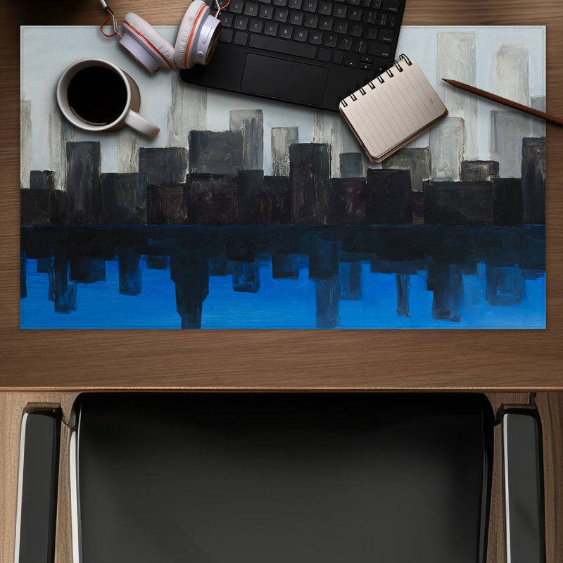 Blue city - 14.00"x24.25" Desk mat