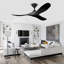 Ventilateur de plafond réversible à moteur à courant continu avec pales en bois massif de qualité supérieure et contrôle intelligent basé sur l'application, convenant aux chambres à coucher, aux salons et aux patios couverts-65171001-64440079