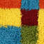 Telemanus Chequered Shag Indoor / Outdoor Area Rug-648362709