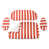 Red/White Striped Acrylic selected