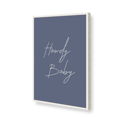 Navy Howdy Baby Print