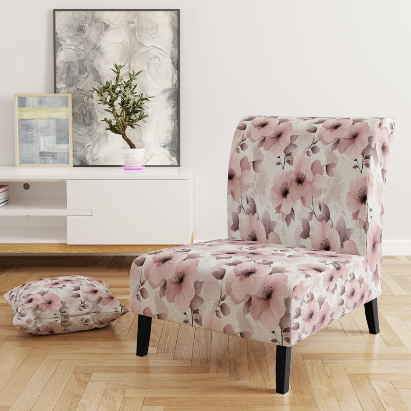 Fauteuil de chambre Floral - fauteuil rose / rosé, Pantoufle sans accoudoirs