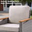 Chaise longue d'extérieur en osier gris, ensemble de 2 chaises longues de patio avec coussins beiges pour porche ou terrasse-1164749983
