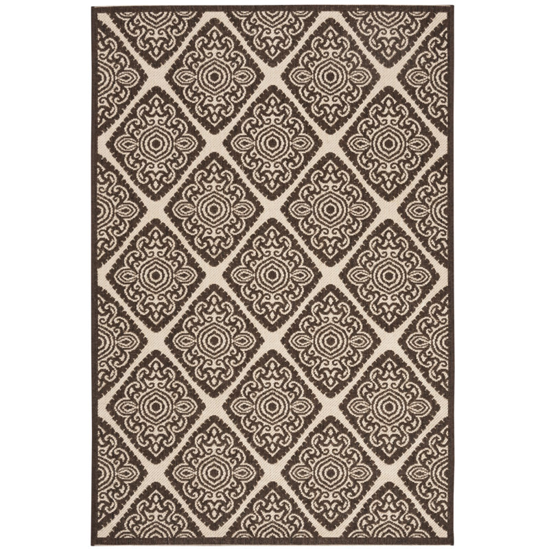 Burnell Performance Damask Rug, Rectangle 4' x 6'