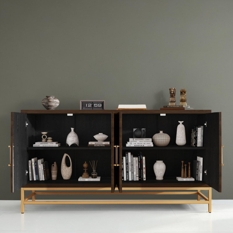 60" Console Table Entryway Sideboard for Hallway Living Room, Black