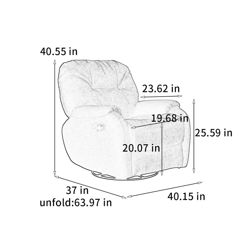 Fauteuil en chenille doux pour la peau, Beige