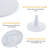 31.5" Round Dining Table Set For 4, Modern Tulip Base All Metal Table With  4 Velvet Upholstered Chairs-394992434-394992435