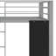 Lit mezzanine simple en métal Alexy avec 2 tablettes et 1 bureau-1214016801