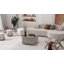 Table basse Farmhouse avec rangement, grande table basse carrée, brun