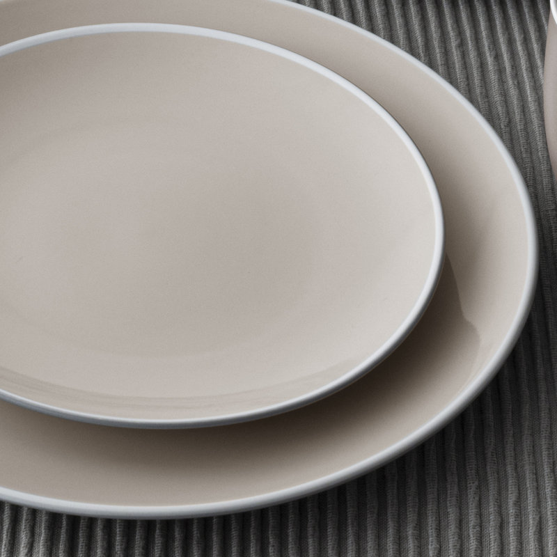 Noritake ColorTrio Coupe 16-Piece Dinnerware Set, Service for 4, Clay