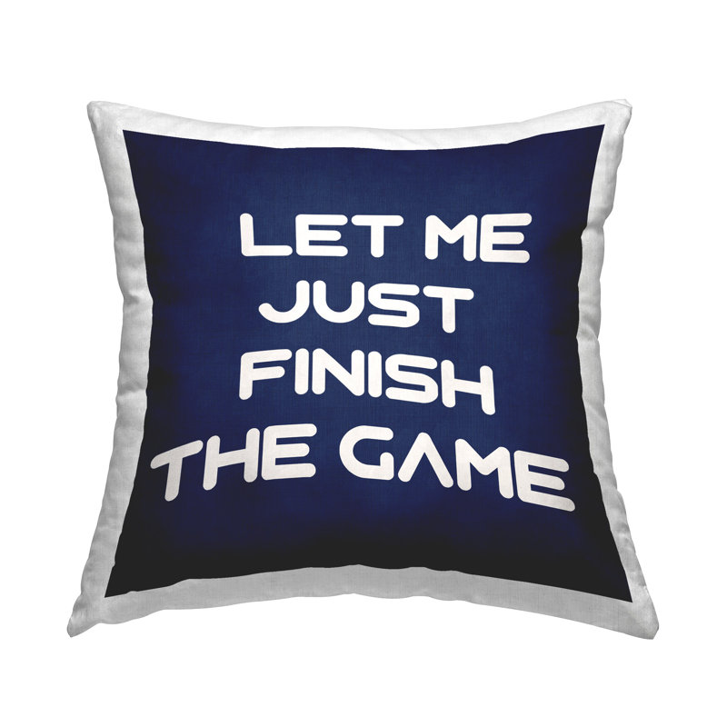 Coussin décoratif imprimé Finish The Game Expression par Anna Quach