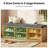 59" Storage Bench with Drawers & Cushion