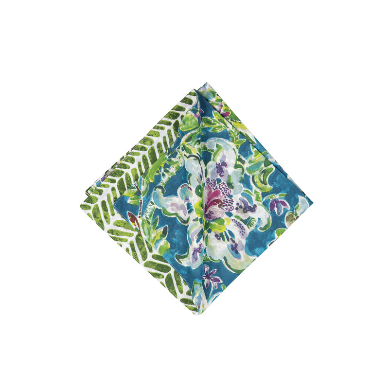 Violet Vibrant Floral Cotton Napkin