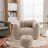 Chenille Soft Bean Bag Chair,Multifunctional Comfortable Square Sofa with Footstool-1570893363