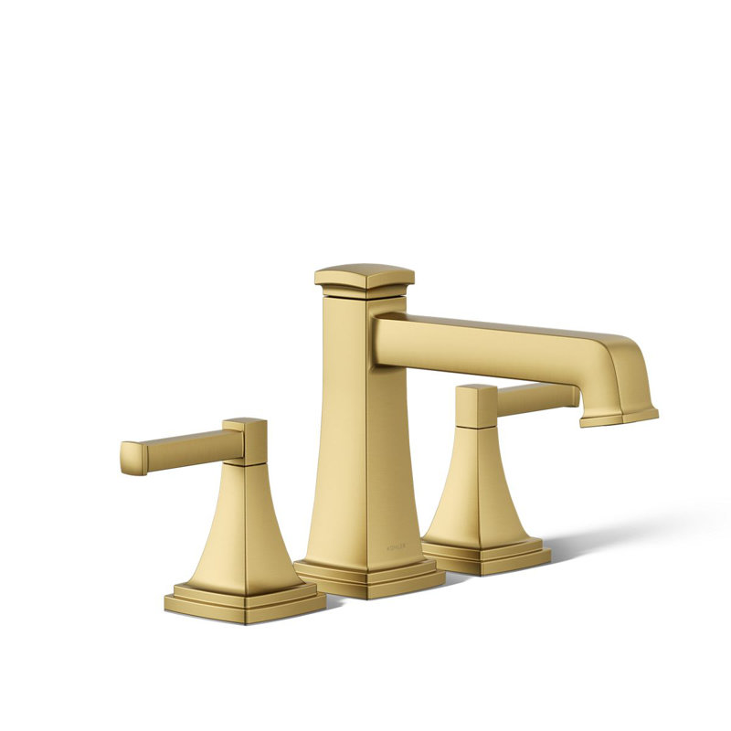 Garniture de robinet de baignoire avec bec inverseur Riff, Laiton brossé moderne éclatant