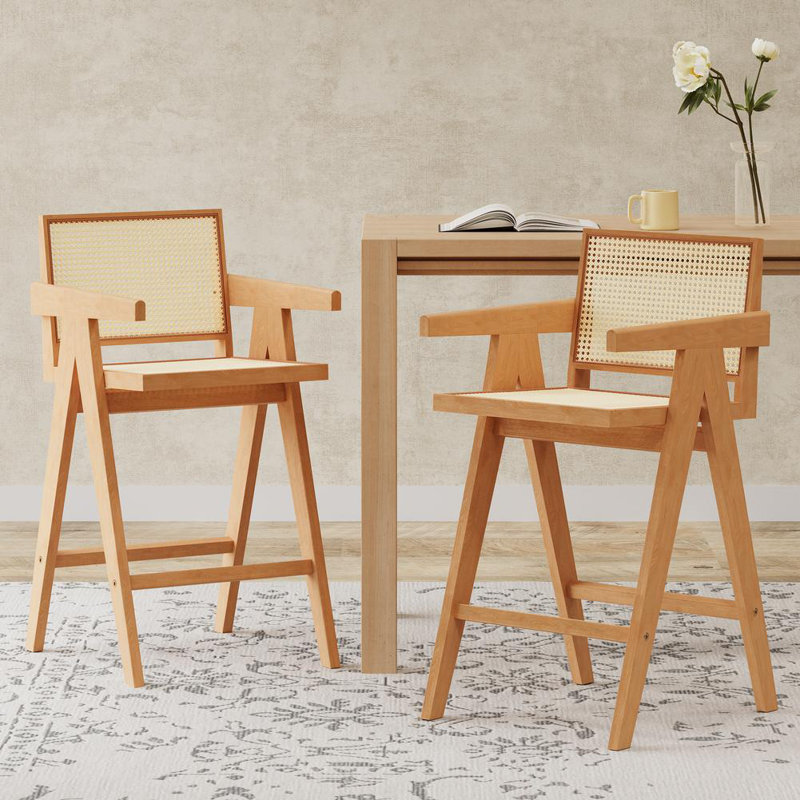 2 Piece Bar Stools (Natural)