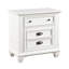 Table de chevet à deux tiroirs en blanc - Chambre à coucher 2 en bois traditionnel pour un rangement efficace