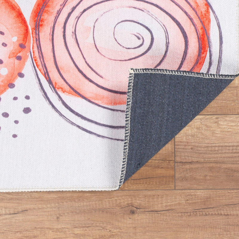 Luxurious Machine Washable Area Rug, 4.9 x 7.5 Feet, 100% Polyester, 1850 g/m², Pile Height: 0.2 inches | Eco-Friendly Recycled Poly Cotton Backing | Perfect for Living Room & Bedroom, Soft and Durable Design