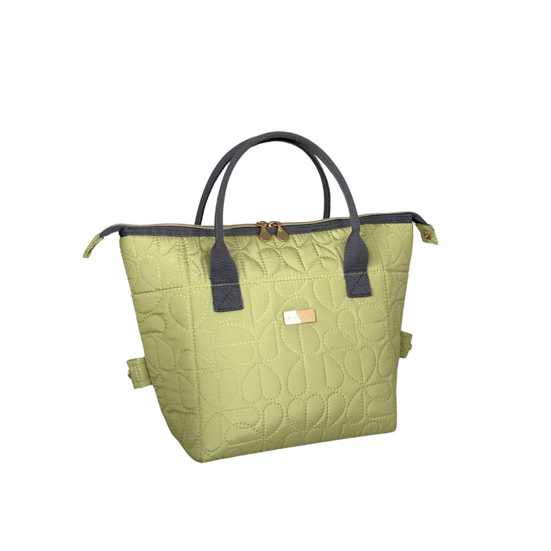 Oxford Quilted Convertible Lunch Bag Mallow, Green