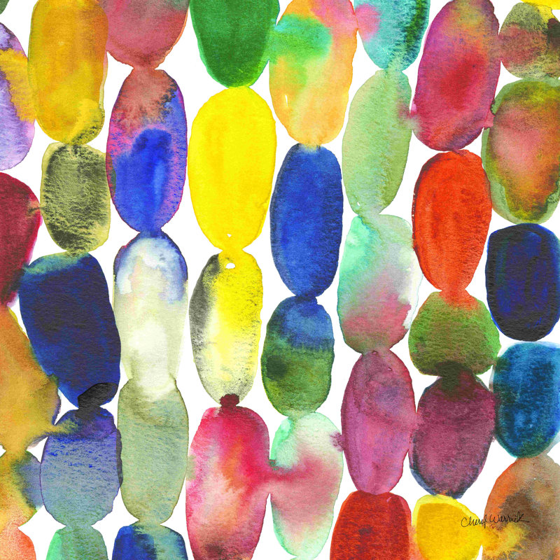 Orbs II par Cheryl Warrick, peinture, H 12 po x l 12 po, Toile tendue