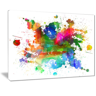 Reproduction sur toile abstraite d'éclaboussures de couleurs - éclaboussures de couleurs