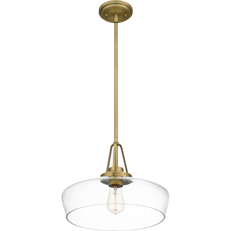 Almer 1 - Light Single Pendant, Aged Brass