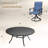 9-Piece 63" Round Outdoor Patio Dining Set With Swivel Armchair-1838798665