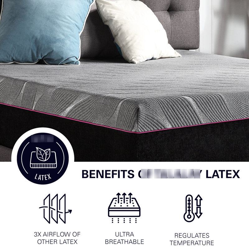 Base réglable pour grand lit et matelas en mousse de latex - fabrication en acier léger pour une durabilité de 11 pouces avec housse anti-odeurs