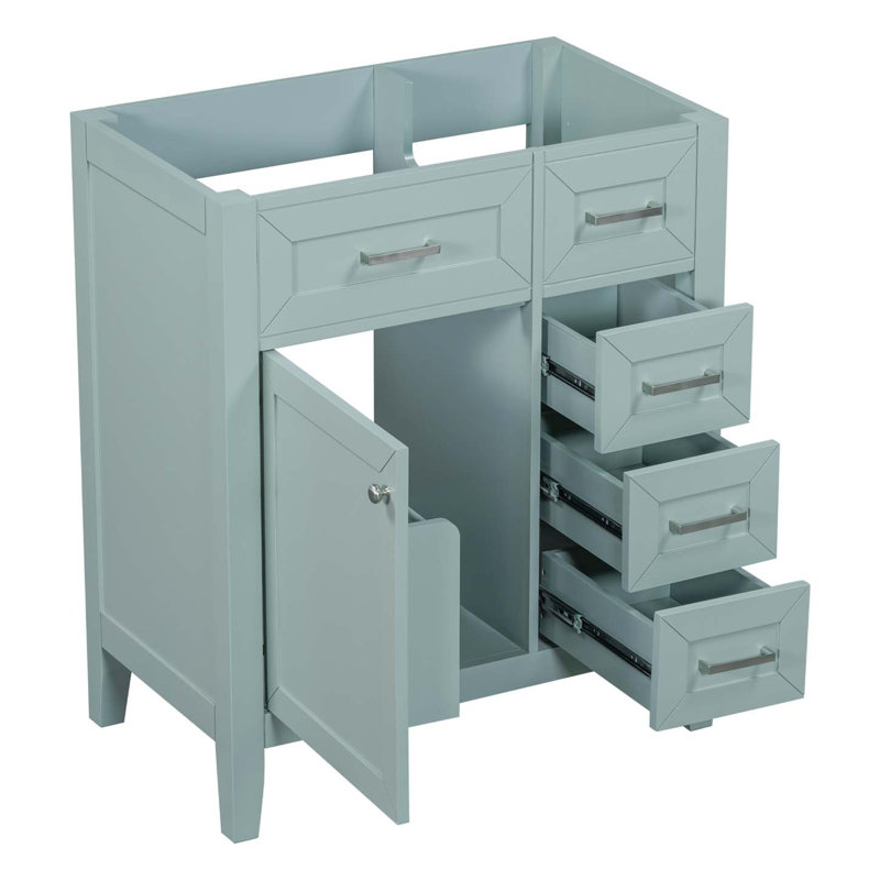  Meuble-lavabo moderne avec lavabo et 3 tiroirs Modern, Vert