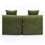 MODÈLE MODÈLE LY-025 COMFAIT: Canapé 4 places vert avec tissu chenille, 30D, éponge pleine dureté 60, 4 coussins pour le salon, canapé-lit modulaire pour la maison