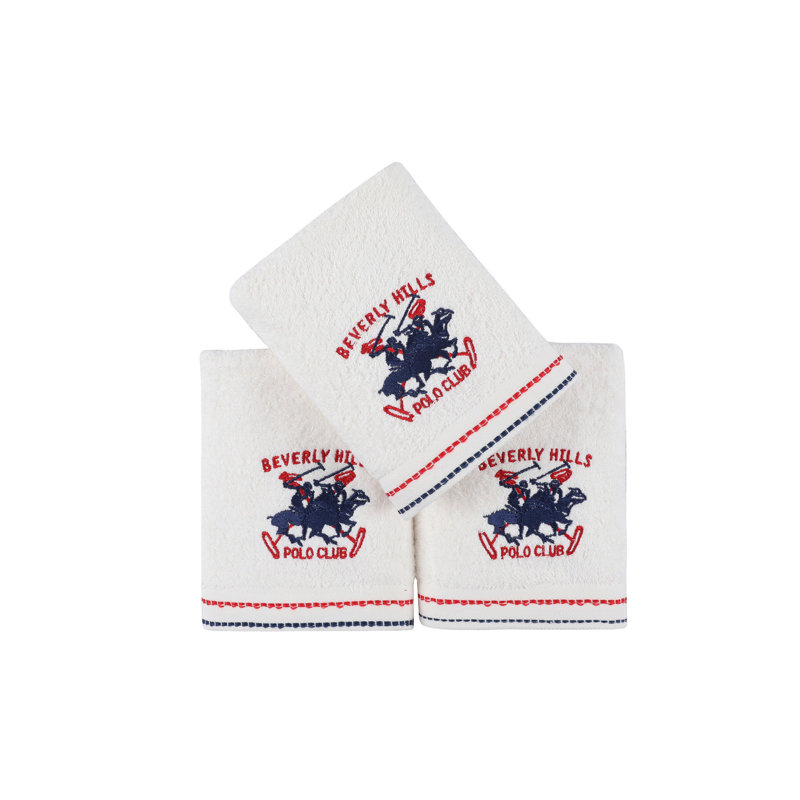 Ensemble de serviettes 100% coton 3 pièces Ellie-Mai, Blanc