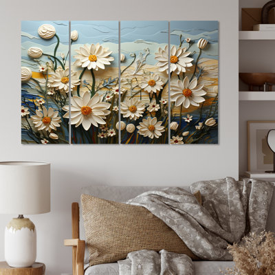 Hargrave - impression sur toile florale - 4 panneaux