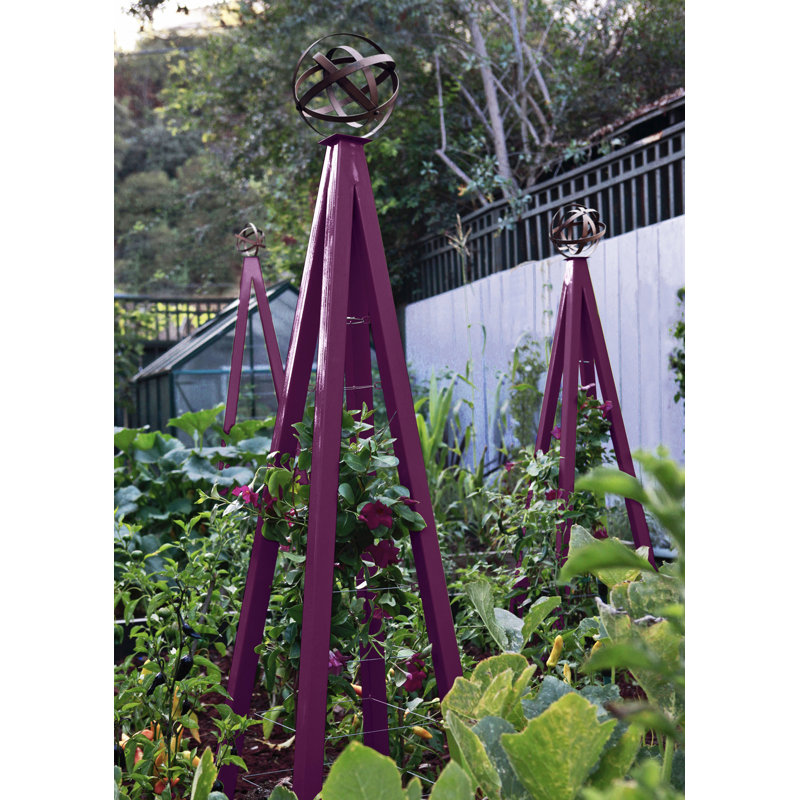 Treillis en acier Ambur, H 73 po x l 24 po x P 24 po, Aubergine