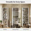 K&K - Armoire de cuisine de style campagnard haut de 78,2 po avec 8 tablettes de porte, 4 tablettes réglables, tiroir caché et support à vin - Blanc rétro-1246860408
