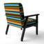 Chaise rembourrée en velours multicolore