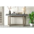 59.2'' Painted Entryway Table With Pine Veneer,Unique Triple Rectangle Design Console Table With Thick Pine Wood Legs,Extra Long Sofa Table Versatile For Hallway, Living Room,Kitchen-996489032