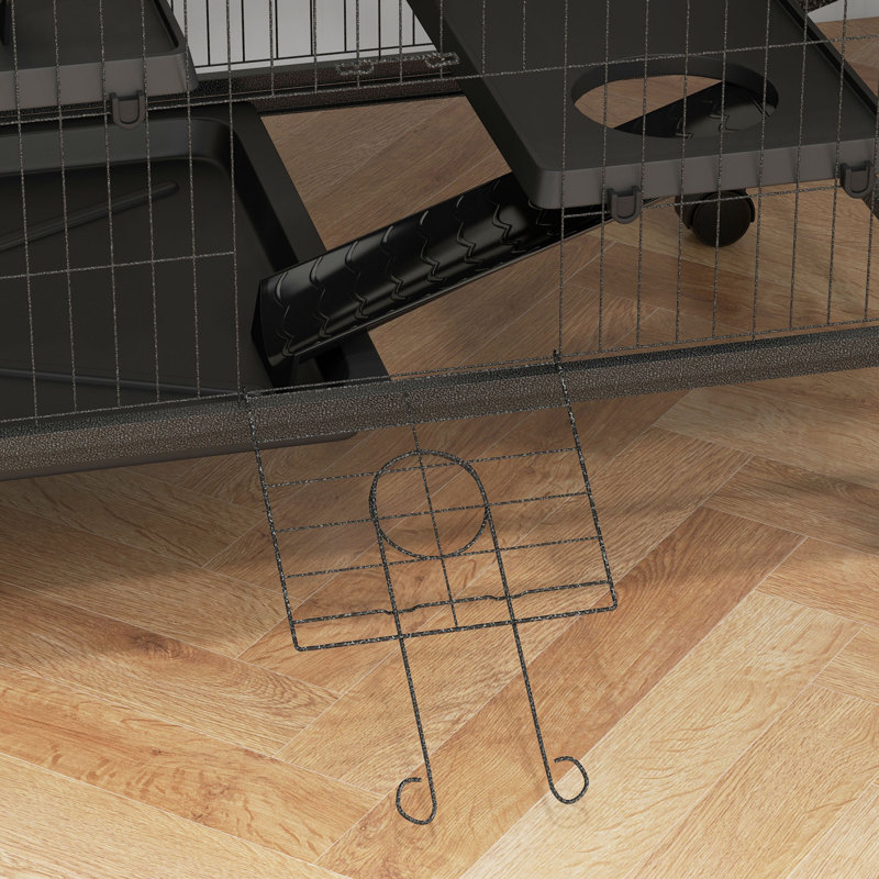 Cage à petits animaux avec rampe Susanna, Noir, noir, noir, noir, 50.5" H x 31.5" W x 21" D