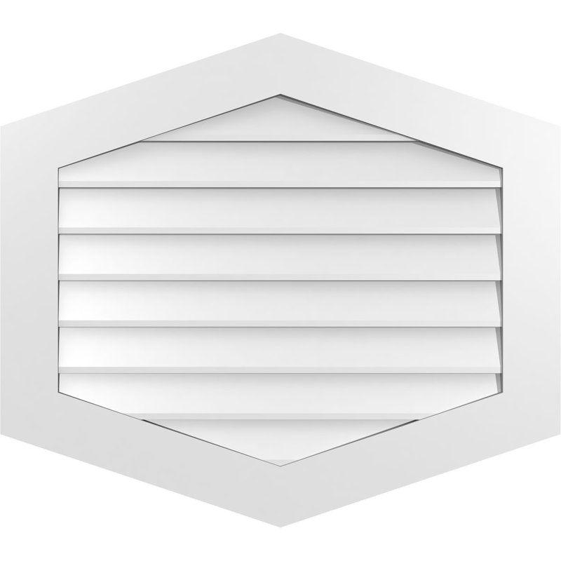 Ventilé vertical à pignon vertical 4/12 po, H 30 po x l 34 po x P 1 po