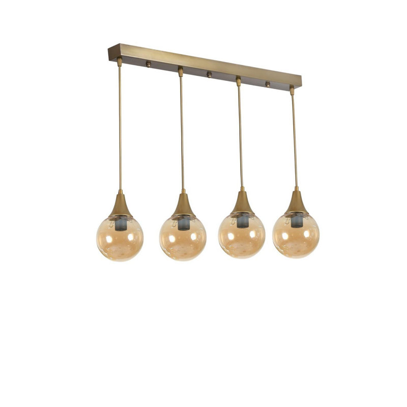 Chandle Chandelier, Gold/Amber