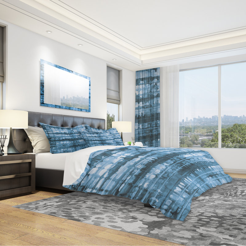 Polyester Weave / Muslin Abstract Duvet Cover, Twin Duvet Cover + 1 Sham