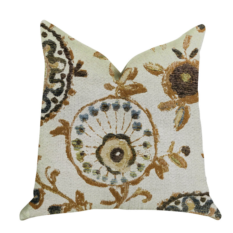 Oreiller floral Daliani, 20 po x 20 po, Coussin décoratif