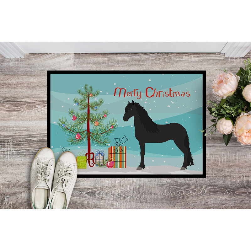 Judith Non-Slip Christmas Outdoor Doormat, Rectangle 1'6 x 2'3"