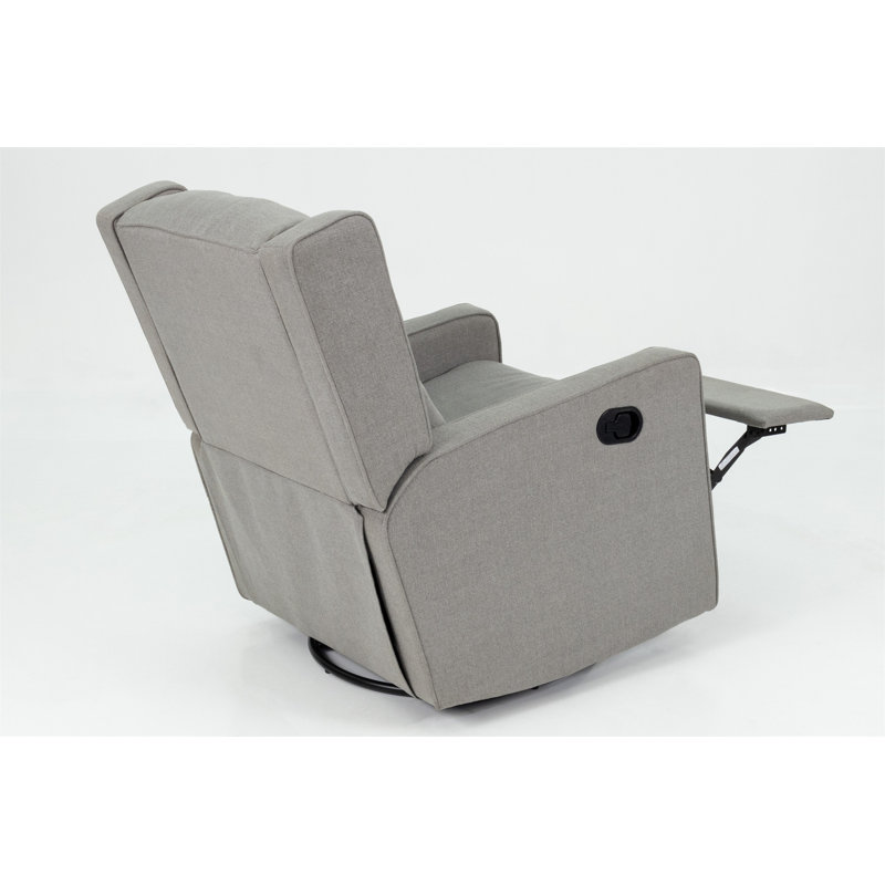 Swivel Glider Recliner, Dark Gray