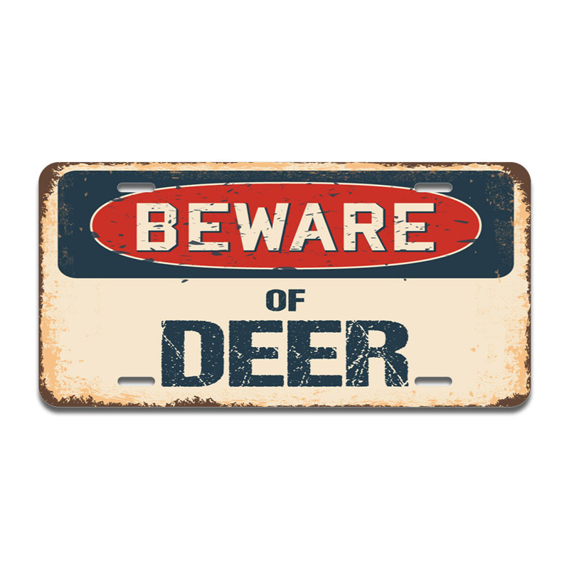 Cadre en aluminium «Beware of Deer»
