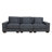 Sydnea 6-Piece 123" Wide Premium Corduroy Reversible Living Room Modular Sectional Sofa with Ottoman-568580152-594890616