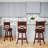 30" Bar Height X-Back Swivel Stool, Fabric Seat-157774750