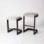 Upholstered Stool with Metal Frame