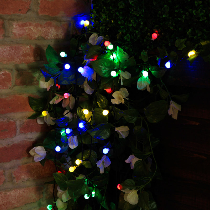 Tabor LED Solar Powered Fairy String Light, Blue, 10M